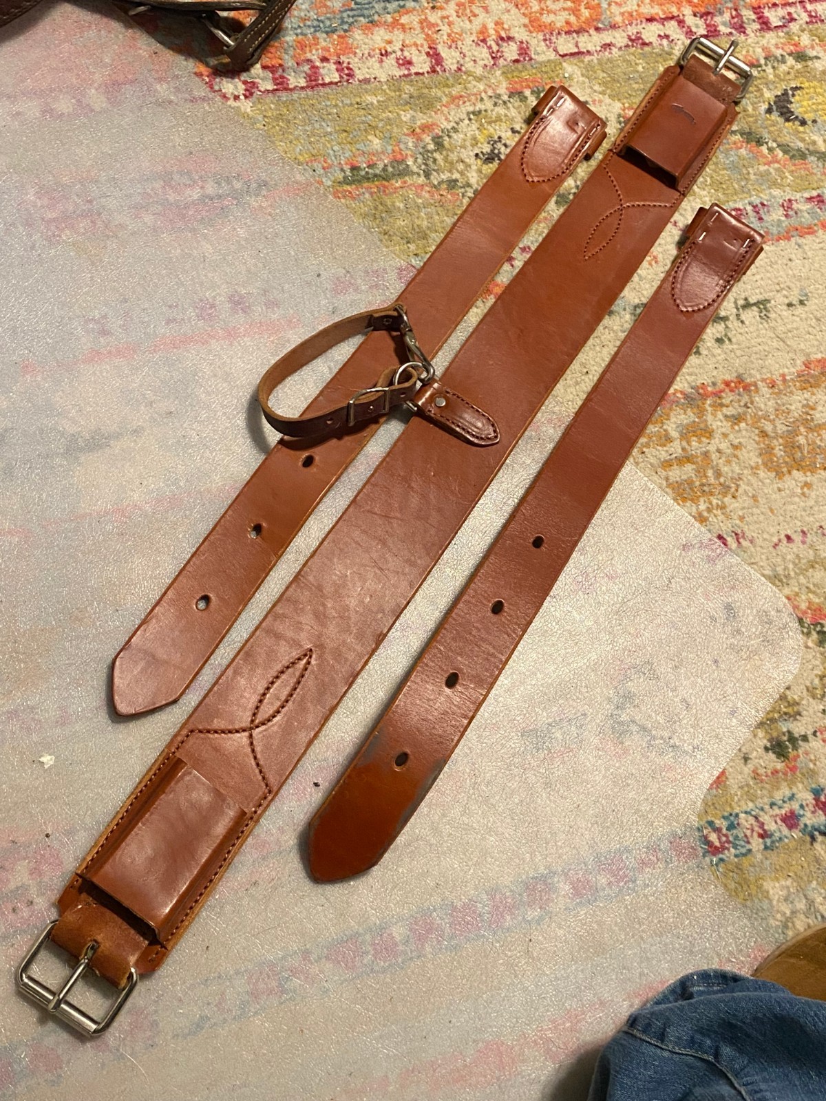 Weaver rear cinch girth used western saddle leather FREE SHIPPING