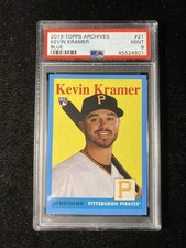 2019 Topps Archives 1958 Design #21Kevin Kramer Blue SP Parallel /25 PSA 9 Pop 1