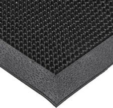 NoTrax T28 Finger Scrape® Flexible Rubber Scraper Mat, 24" X 32" Black
