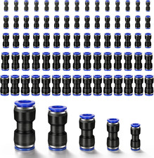 100Pcs Quick Connect Air Hose Fittings 5 Sizes Air Line Push To Connect Fittings
