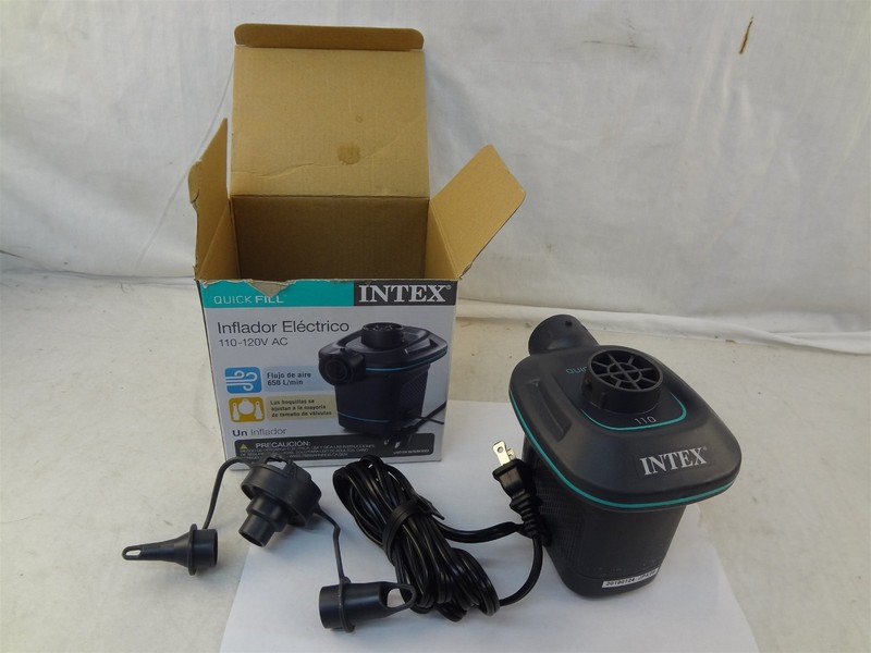 Intex Quick Fill Electric Pump 650 L/Min Air Flow For Indoor Use 110-120V AC
