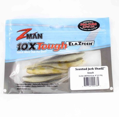 Zman Soft Köder Jerk ShadZ 4 Zoll 5/Pack Smelt (4384)