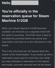 Steam Machine 512GB Valve PC Console No controller - PRESALE Ships By jul10