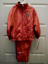 NWT Kid M 5/6 Reebok Arizona Cardinals NFL Lined Track Suit Pants/Jacket Set 40