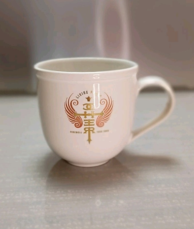 Cher 2003 Concert Living Proof Farewell Tour White Gold Porcelain  Cup Mug Y2K 