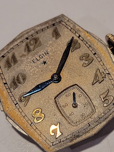 Antique ELGIN Wrist WATCH Face and 17 Jewel MOVEMENT - AS-IS - Picture 5 of 7
