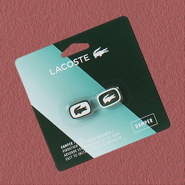 Lacoste Damper Dampener Tennis Racket Racquet Vibration Silicon 2pcs White Green 5190₽
