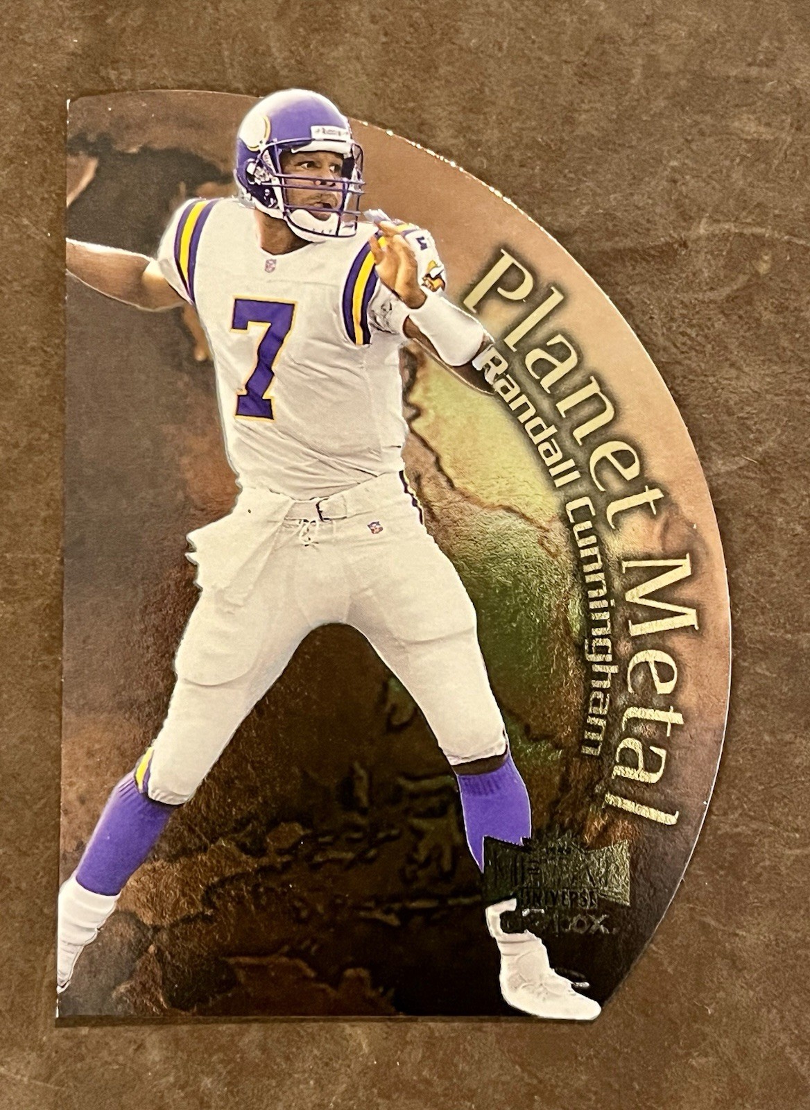 1999 SkyBox Metal Universe #14 PM Randall Cunningham Planet Metal Die Cut SSP