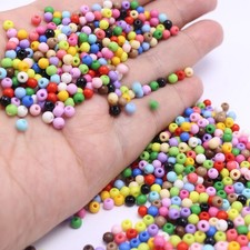 1000 Mixed Bubblegum Color Acrylic Round Beads 4mm Smooth Ball Beads Spcer