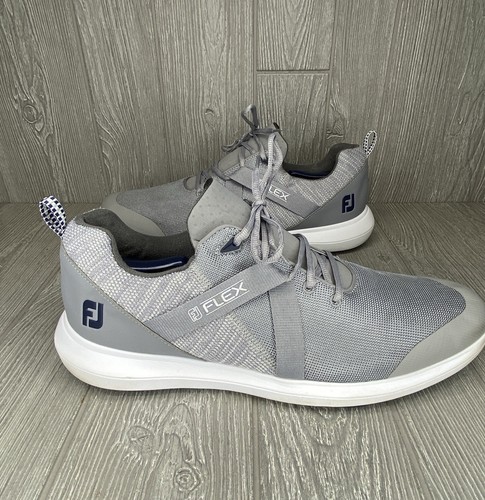 Footjoy Flex Men's Spikeless Golf Shoes Gray White FJ56106 Size 15