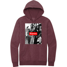 NEW RETRO KINGS THUPREME STRUT HEATHER CARDINAL Hoodie SMALL-4XLARGE MADE IN USA