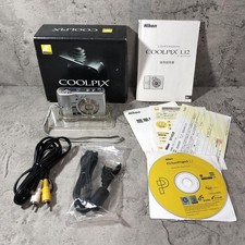 Nikon COOLPIX L12 Compact Digital Camera with Strap USB Cable Tested