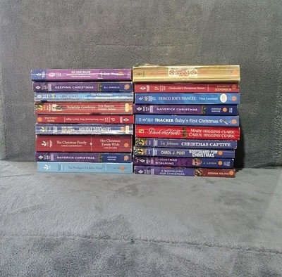 Christmas Themed Paperback Romance Novels Bundle Lot EX LIBRARY