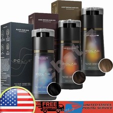 200ml Polar Hair Dye Shampoo for Women Men Black  Dark Brown  Light Brown 