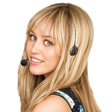 Zadin Pop Star Costume, Fake Microphone Headset Prop Mic, Standard, Obsidian