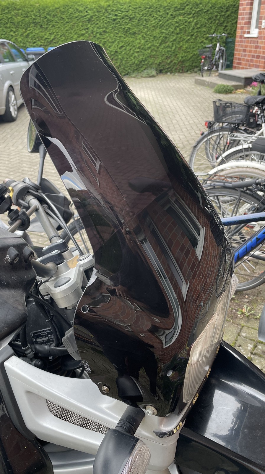 BMW R 1100 GS (1994-1999) Touring Screen Tall Flip Wide Windshield Light brown