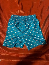 Old Navy Swim Shorts Boys XL 14-16 Blue Shark Print Elastic Waist Mesh Lined