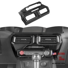 Center Console Air Conditioner Outlet Vent Cover Panel Black Carbon Fiber