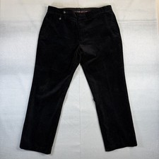 Vintage Polo Ralph Lauren Corduroy Pants Mens 40x30 Black Suffield Straight 90s