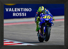 Quadro Stampa su Tela Poster Wall Art Con Cornice Leggenda Valentino Rossi