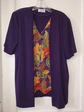 NWOT Alfred Dunner Top w/ Attached Top Size 12 # 461