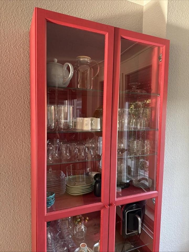 Billy Regal Vitrine in Burgunder - Bild 2 von 3