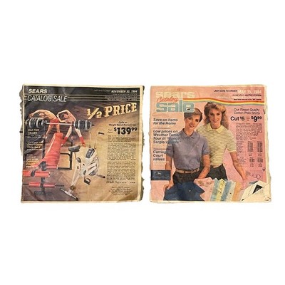 Vintage 80s 1984 Sears May August Catalog Sale Bundle Magazine As Is
