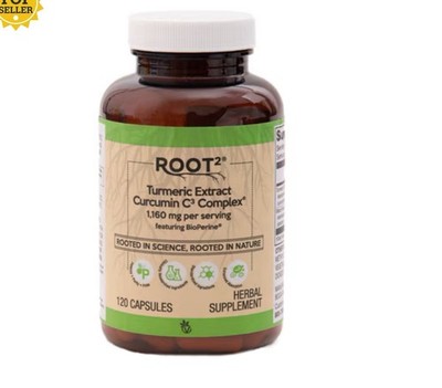 ROOT2 Turmeric Ext Curcumin C3 Complex Featuring BioPerine -- 1160 mg 120 Caps
