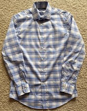 Men s Tommy Hilfiger Blue Check Dress Shirt Size 15 32/33