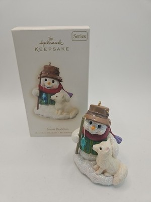 Hallmark Keepsake Ornament Snow Buddies Series 11th 2008 Snowman & Fox 