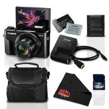 Canon PowerShot G7 X Mark II w/Accessories BundleDigital Camera w/1 Inch CMOS Se