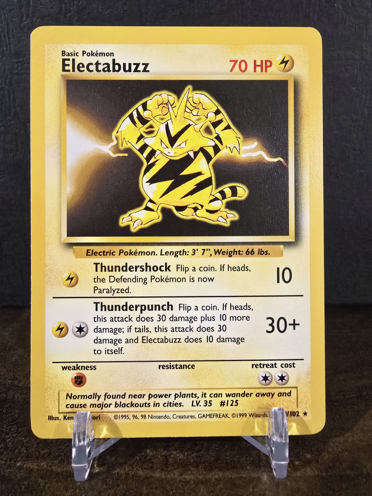 Electabuzz 20/102 Pokemon Card TCG WOTC Base Set Unlimited Card LP Rare