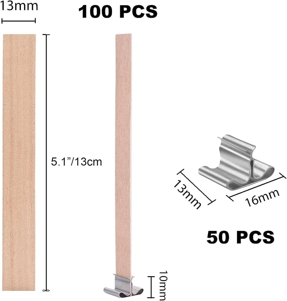 230 PCS Wooden Candle Wicks for Making 0.5mm 230 pcs 5.1*0.5*0.02in  - Image 2 of 4