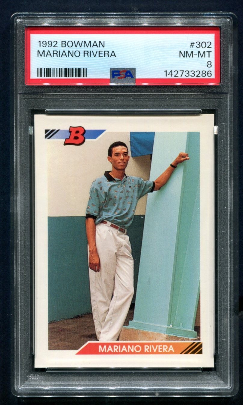 1992 Bowman Mariano Rivera RC #302 PSA 8 NM-MT HOF
