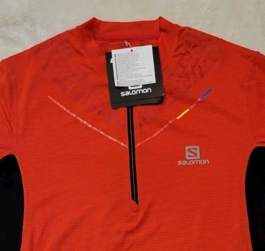 MAGLIETTA SALOMON S LAB EXO ZIP RACING ROSSA DA UOMO NUOVA CON ETICHETTE TAGLIA MEDIA. VEDI DESCRIZIONE COMPLETA