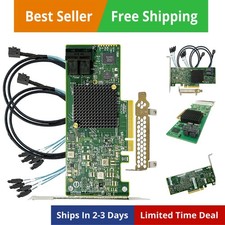 SAS HBA Card Compatible with LSI 9300-8i IT Mode PCIe SATA Expansion Card, 8-...