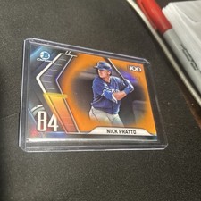 2022 Bowman Nick Pratto Scouts Top 100 BTP-84 Chrome Orange Refractor 5/25
