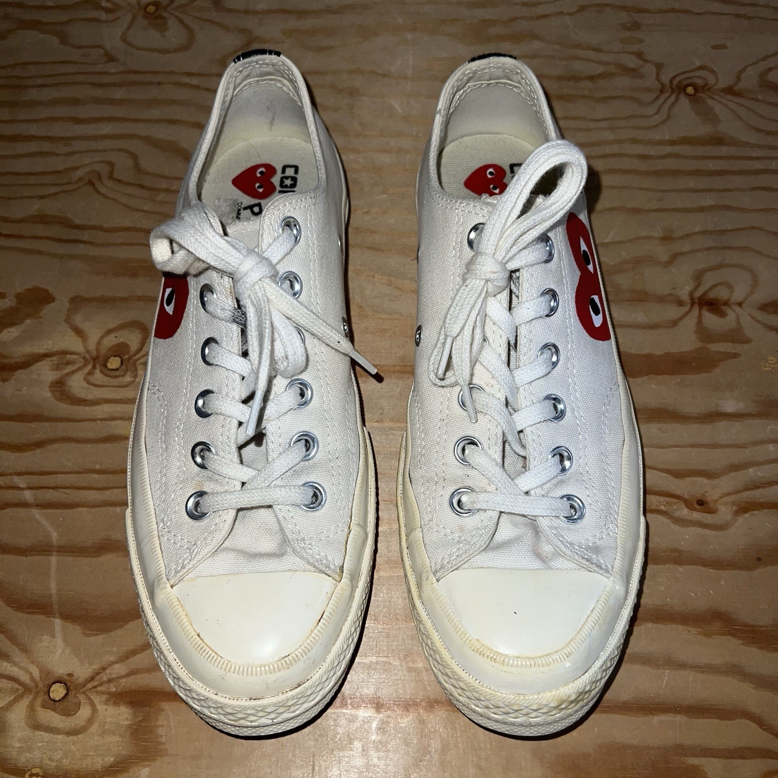 COMME DES GARCONS PLAY x CONVERSE CHUCK 70 LOW MILK 150207C SHOES CDG SIZE 6 thumbnail 3