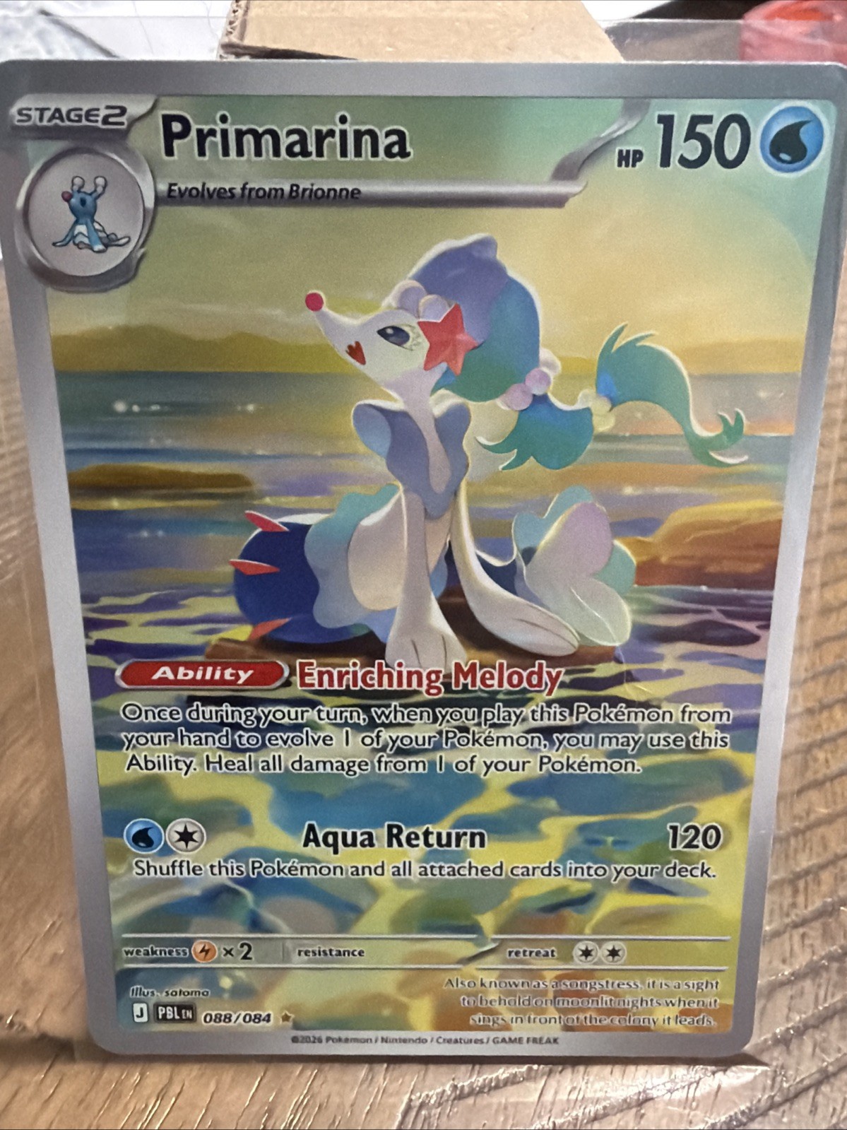 Pokémon TCG: Primarina (Illustration Rare) - 88/84 - ME: Pitch Black - NM
