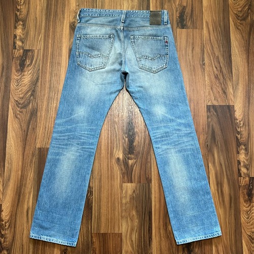 Pantalones de mezclilla Replay Waitom calce recto para hombre W31 L31 azul medio - Imagen 5 de 13
