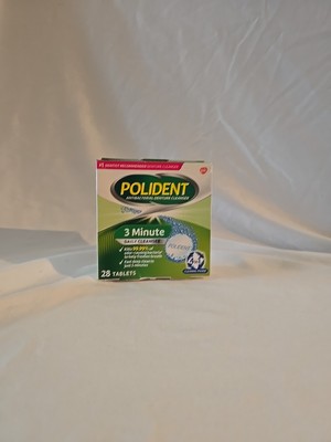 Polident 3 Minute Antibacterial Daily Denture Cleanser, 28 Tablets