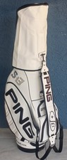 Vtg PGA Ping Tour Staff White Golf Club Bag Double Strap - 6-Way Club Divider