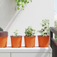 Runder Blumentopf 200 Stk. Terrakotta Ø 15 X 13 Cm Kunststoff