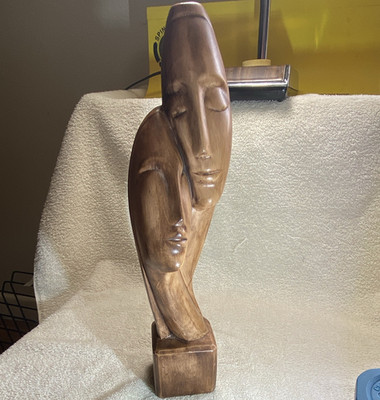 M.T. Signed Abstract ceramic Figure Sculpture 1971 Original Art Statue