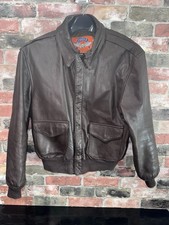 Cooper Men’s Goat Skin Leather Type A-2 Flight Jacket USAF Size 46R Made in USA