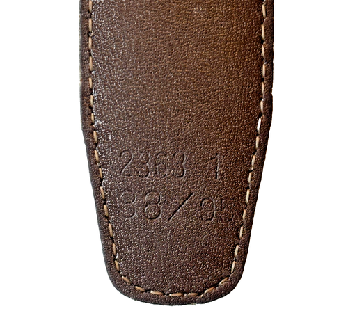 Cintura uomo Pierre Cardin reversibile in pelle taglia 38 nera marrone fibbia bicolore anni 80 - Foto 11 di 13