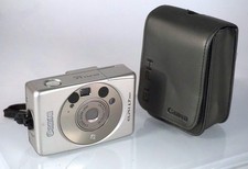 Canon Elph LT 260 APS Film Camera Silver Compact w/ Canon Case NJL030024