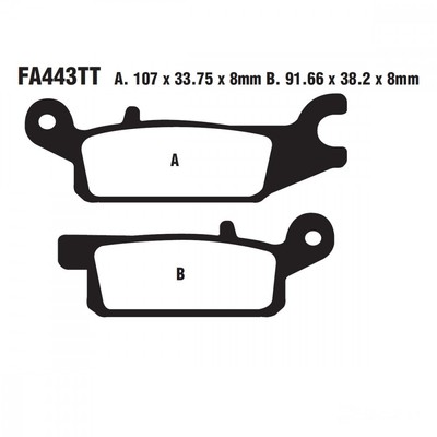 Road Passion Bremsbeläge Vorne Für Yamaha YFM700 Grizzly (2007-2010) – Semi-metallisch
