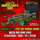 Borderlands 4✨ MODDED LEVEL 1 ONE 122K DPS WOMBO COMBO COLOR AR BL4✅PC-PS-XBOX✨