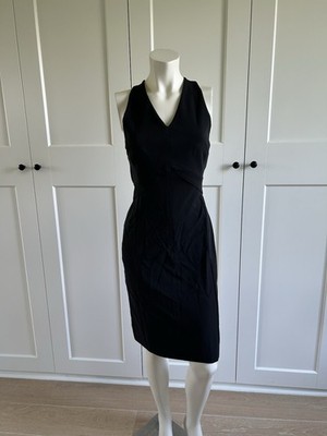 GIORGIO ARMANI CROSS BACK BLACK SHEATH DRESS 42